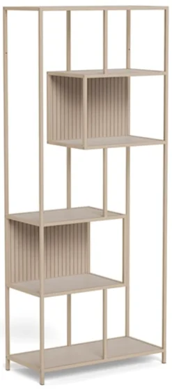 Regał Seaford 77 cm beżowy lamele