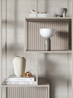 Regał Seaford 77 cm beżowy lamele