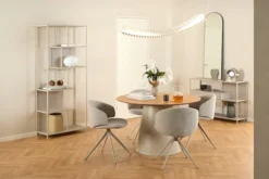 Regał Seaford 77 cm beżowy lamele