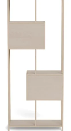 Regał Seaford 77 cm beżowy lamele