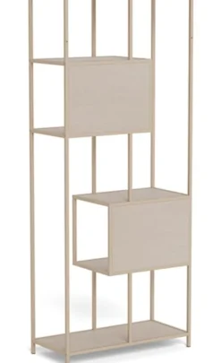 Regał Seaford 77 cm beżowy lamele