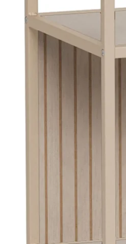Regał Seaford 77 cm beżowy lamele