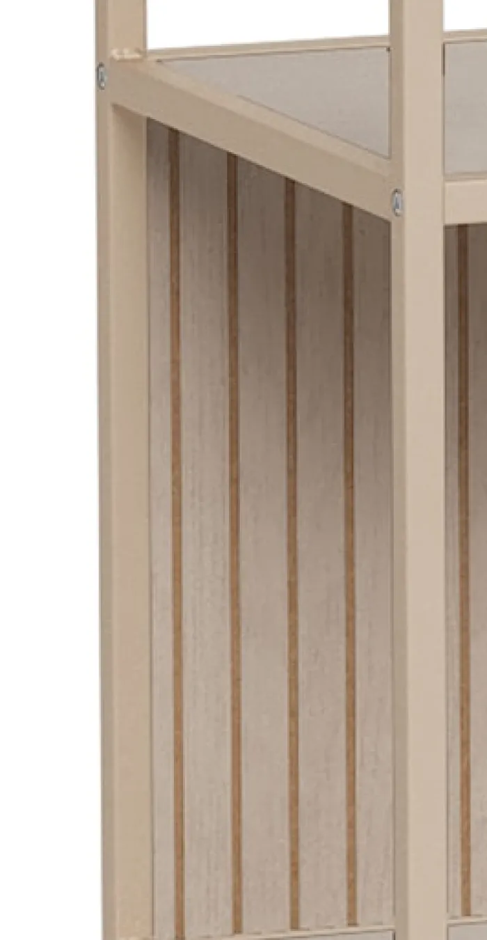 Regał Seaford 77 cm beżowy lamele