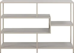 Regał Seaford 114 cm niski beżowy
