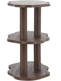 Regał Vorenne 120 cm z dwiema półkami orzech