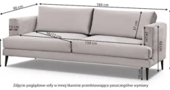 Sofa dwuosobowa Dragato granatowa welur
