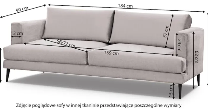 Sofa dwuosobowa Dragato miedziana welur