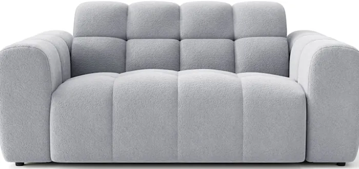 Sofa dwuosobowa Monti jasnoszara szenil