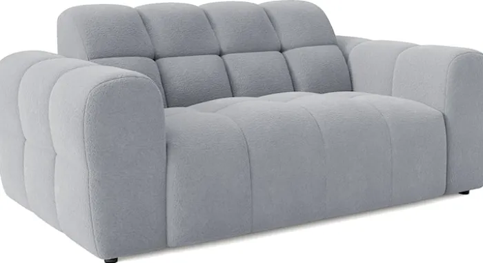 Sofa dwuosobowa Monti jasnoszara szenil