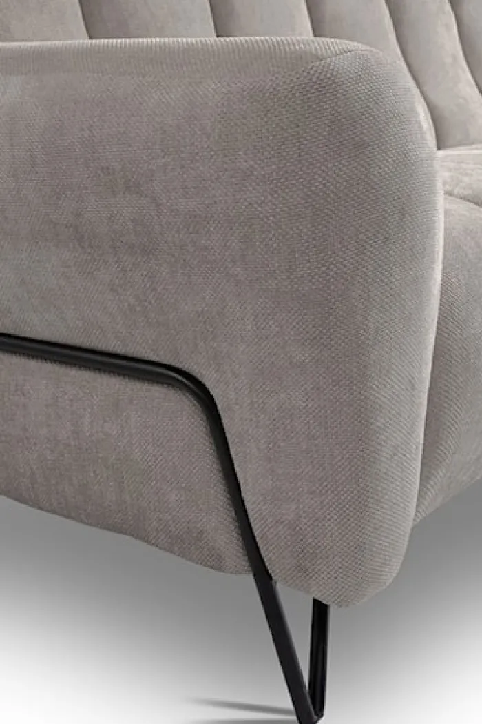 Sofa dwuosobowa Volare szarobeżowa szenil łatwoczyszczący