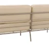 Sofa ogrodowa dwuosobowa Preggel 156 cm w tkaninie hydrofobowej beżowa/ beżowy stelaż