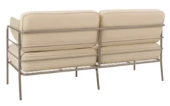 Sofa ogrodowa dwuosobowa Preggel 156 cm w tkaninie hydrofobowej be偶owa/ be偶owy stela偶