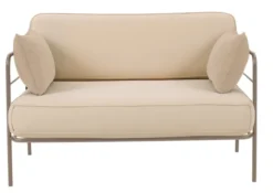 Sofa ogrodowa Preggel 116 cm w tkaninie hydrofobowej be偶owa/ be偶owy stela偶