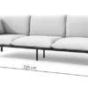 Sofa ogrodowa trzyosobowa Worcully w tkaninie hydrofobowej antracytowa/ czarny stelaż