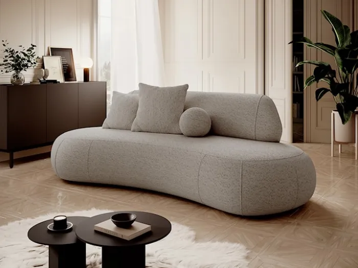 Sofa trzyosobowa Balme beżowa boucle