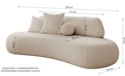 Sofa trzyosobowa Balme beżowa boucle