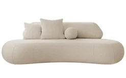Sofa trzyosobowa Balme jasnobeżowa boucle