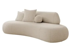 Sofa trzyosobowa Balme jasnobeżowa boucle