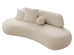 Sofa trzyosobowa Balme jasnobeżowa boucle