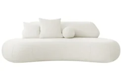 Sofa trzyosobowa Balme kremowa boucle