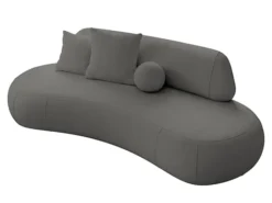 Sofa trzyosobowa Balme szara w tkaninie łatwoczyszczącej