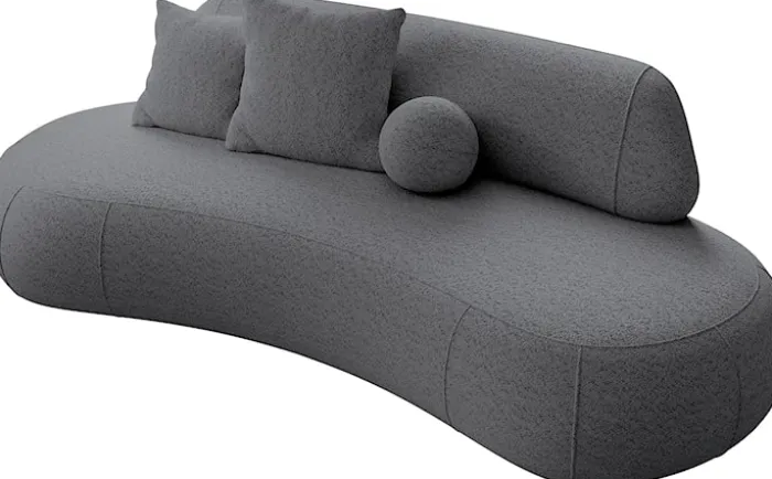 Sofa trzyosobowa Balme szara boucle