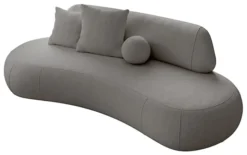 Sofa trzyosobowa Balme szarobeżowa w tkaninie łatwoczyszczącej