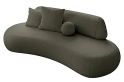 Sofa trzyosobowa Balme zielona w tkaninie łatwoczyszczącej