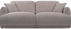 Sofa trzyosobowa Chacco ciemnobeżowa sztruks
