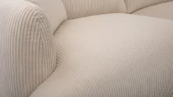 Sofa trzyosobowa Chacco jasnobeżowa sztruks