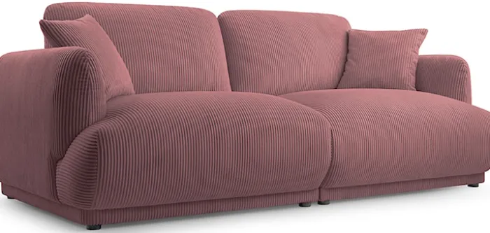 Sofa trzyosobowa Chacco różowa sztruks