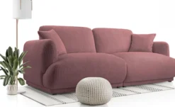 Sofa trzyosobowa Chacco różowa sztruks