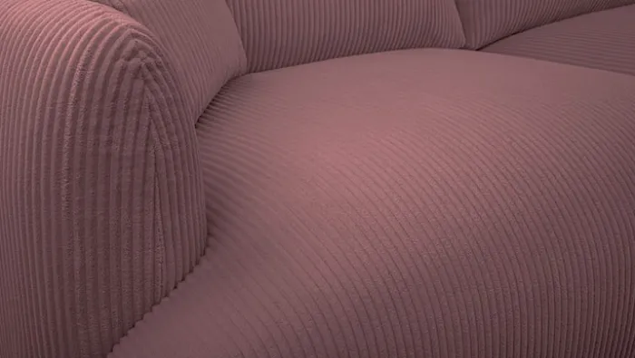 Sofa trzyosobowa Chacco różowa sztruks