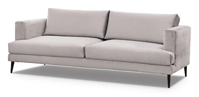 Sofa trzyosobowa Dragato beżowa welur