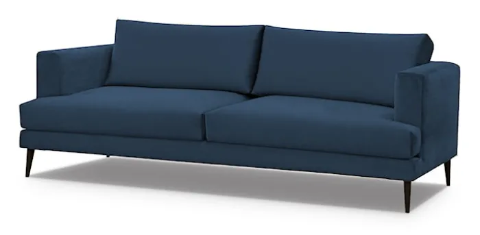 Sofa trzyosobowa Dragato granatowa welur