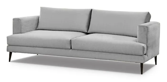 Sofa trzyosobowa Dragato szara welur