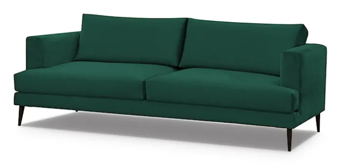 Sofa trzyosobowa Dragato zielona welur