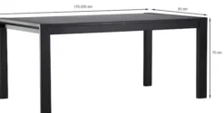 Stół do jadalni drewniany rozkładany Slider 170-250x95 cm dąb czarny