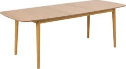 Stół do jadalni Elisma rozkładany fornir dębowy lakierowany 180-219 cm