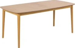 Stół do jadalni Elisma rozkładany fornir dębowy lakierowany 180-219 cm