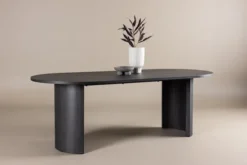Stół do jadalni Grundsund z owalnym blatem 220x100 cm dąb czarny