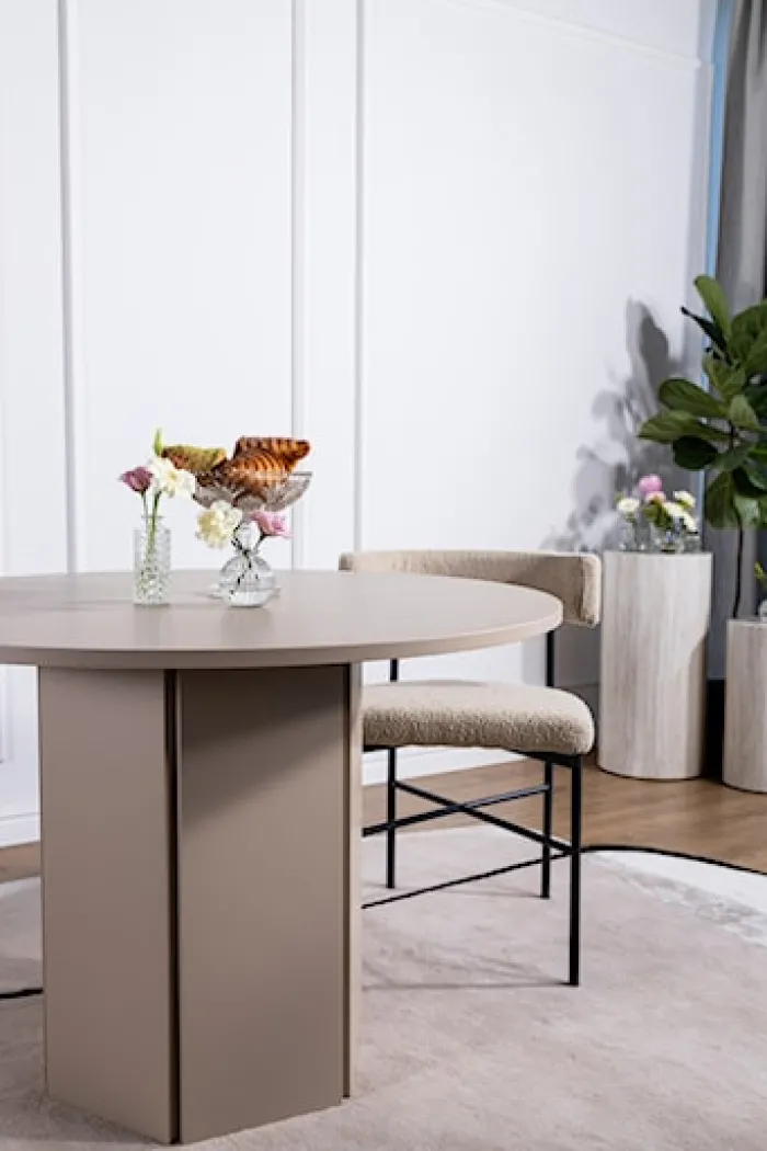 Stół do jadalni Hexa okrągły 110 cm Cappuccino