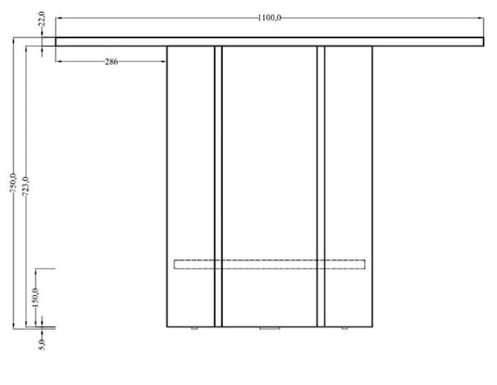 Stół do jadalni Hexa okrągły 110 cm Orzech Wisconsin
