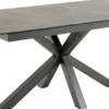 Stół do jadalni Kardema ceramiczny blat o wzorze czarnego betonu 168-210 cm