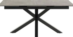 Stół do jadalni Kardema ceramiczny blat o wzorze czarnego betonu 168-210 cm
