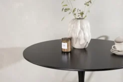 Stół do jadalni Litallate okrągły średnica 100 cm czarny
