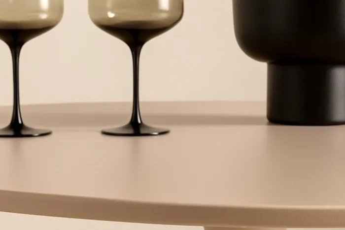 Stół do jadalni Litallate okrągły 100 cm beżowy