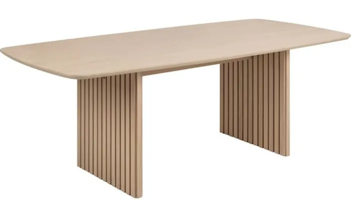 Stół do jadalni Maschy 220x105 cm dąb bielony lamele