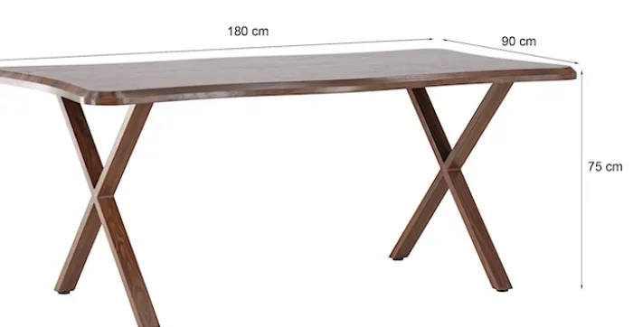 Stół do jadalni Nerra 180x90 cm orzech