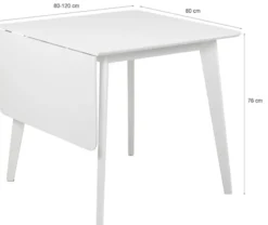 Stół do jadalni rozkładany Gemirro 80-120x80 cm dąb czarny fornir